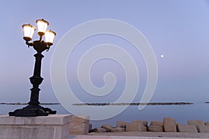 Bari, italy: coast and promenade on the adriatic sea photo