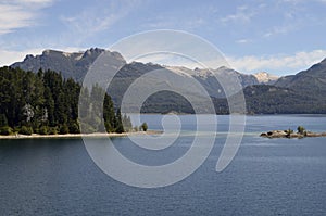 Bariloche, Argentina.Victoria Island view of the Anchorena Bay, Lake Nahuel Huapi