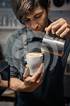 Barista Cafe Making Coffee Preparation Service Concept