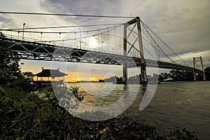 Barito Bridge and the twilight that accompanies it