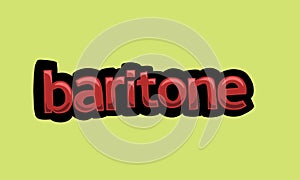 baritone writing vector design on a green background