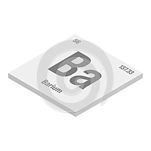 Barium, Ba, periodic table element