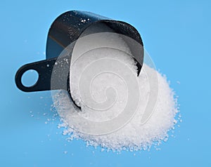Barium hydroxide on blue background photo
