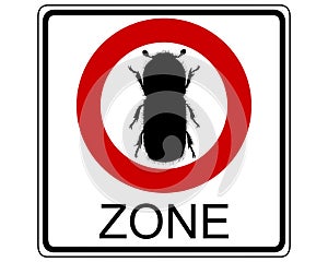 Bark-beetle traffic sign