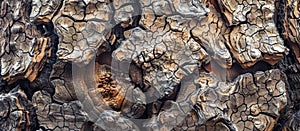 Close-Up of a Cut Down Tree Bark