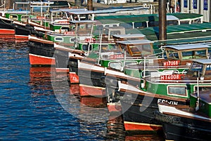 Barkassen barge hamburger harbor
