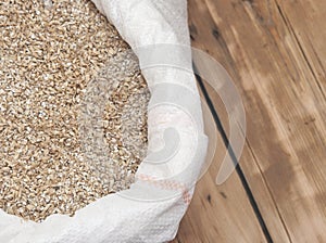 Barley beans. Grains of malt close-up