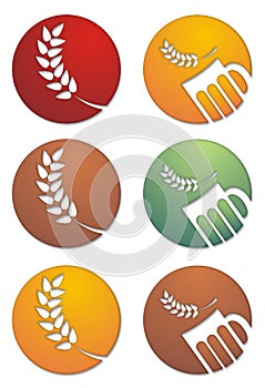 Barley and beer icons