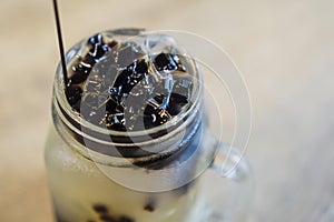 Ice Barley with grass jelly photo