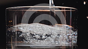 barmen prepare drink cocktail liquid water on clean transparent cup, Shots