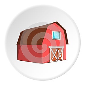 Barn for animals icon, cartoon style