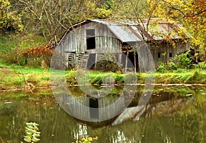 Barn Besides Pond