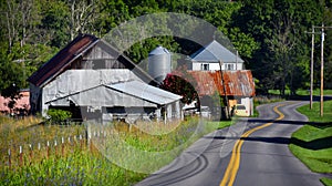 Barn on Curvy Country Road