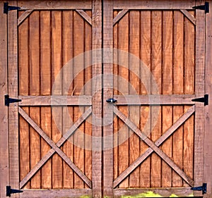 Barn Doors, Cedar wood stain, traditional