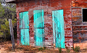 Barn Doors in Turquoise