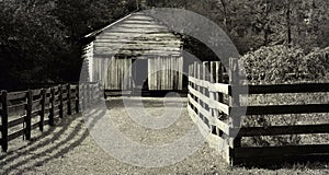 Barn with Fence