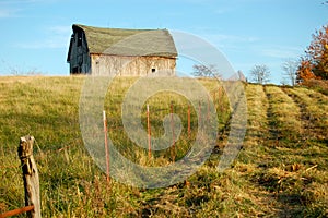 Barn and fence landscape