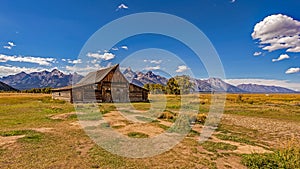 Barn in front of the Teton Range