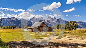 Barn in front of the Teton Range