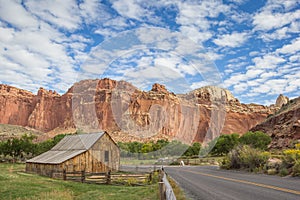 Barn of the Gifford homestead in Capitol Reef photo