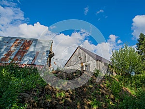 Barn on hill