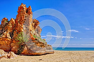 Barn Hill coastline with oceand and blue sky