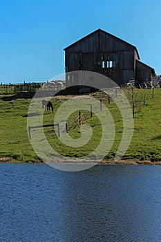 A barn on the hill