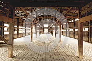 Barn Interior Wooden construction