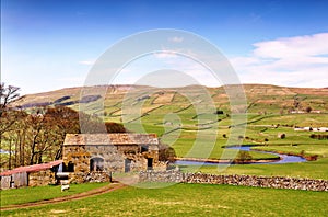 Barn near River Ure in the Yorkshire Dales