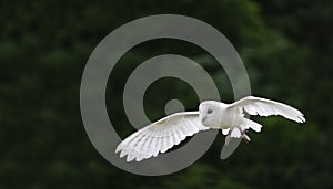 Barn owl bird of prey in falconry display