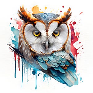 Barn owl on a clean background, Png for Sublimation Printing, Printable art, Bird, Wild Animals. Illustration, Generative AI