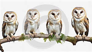 Barn owls on long branch