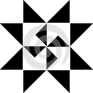 Barn quilt symbol icon