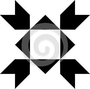 Barn quilt symbol icon