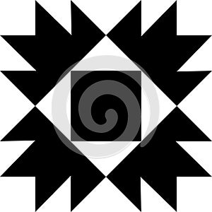 Barn quilt symbol icon