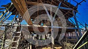 Barn ruins at Weldon Springs State Park Near Clinton Illinois