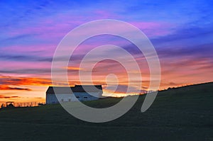 Barn silhouette in Gorliz