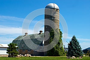 Barn and silo