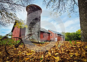 Barn and Silo at the Intervale Center in Burlington