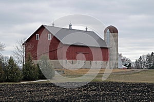 A Barn and Silo