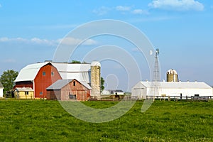 Barn and silos