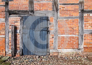Barn Stable Door Brick Timbered Wall