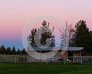 A Barn At Sunset in Oregon