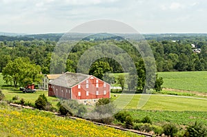 Barn in the Valley as Seen from Hilltop