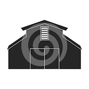 Barn vector icon.Black vector icon isolated on white background barn.