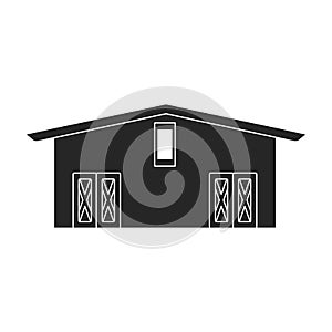 Barn vector icon.Black vector icon isolated on white background barn.