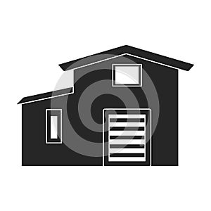 Barn vector icon.Black vector icon isolated on white background barn.