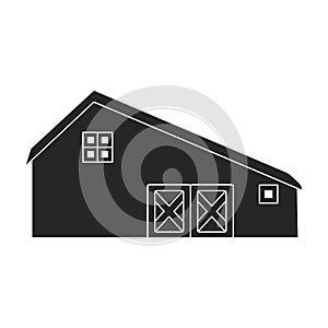 Barn vector icon.Black vector icon isolated on white background barn.
