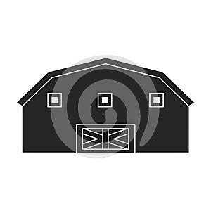 Barn vector icon.Black vector icon isolated on white background barn.