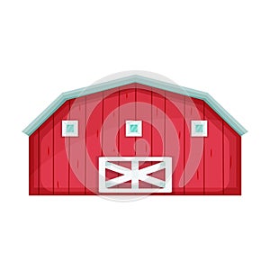 Barn vector icon.Cartoon vector icon isolated on white background barn.